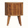 Mellen Fluted Bedside Table with 2 Drawers, Small - Natural Bedside Tables - Bokel Home
