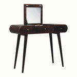 Merrill Dressing Table with Foldable Mirror, Medium - California Walnut