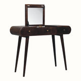 Merrill Dressing Table with Foldable Mirror, Medium - California Walnut