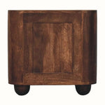 Merrick Fluted Bedside Table with 2 Drawers, Medium - California Walnut Bedside Tables - Bokel Home