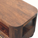 Merrick Fluted Coffee Table - California Walnut Coffee Tables - Bokel Home