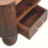 Merrick Fluted Coffee Table - California Walnut Coffee Tables - Bokel Home