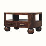 Merrick Fluted Coffee Table - California Walnut Coffee Tables - Bokel Home