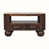 Merrick Fluted Coffee Table - California Walnut Coffee Tables - Bokel Home