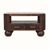 Merrick Fluted Coffee Table - California Walnut Coffee Tables - Bokel Home