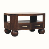 Merrick Fluted Coffee Table - California Walnut Coffee Tables - Bokel Home
