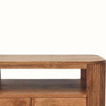 Merrick Fluted Coffee Table - Golden Teak Coffee Tables - Bokel Home