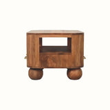 Merrick Fluted Coffee Table - Golden Teak Coffee Tables - Bokel Home
