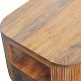 Merrick Fluted Coffee Table - Golden Teak Coffee Tables - Bokel Home