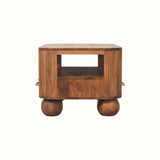 Merrick Fluted Coffee Table - Golden Teak Coffee Tables - Bokel Home