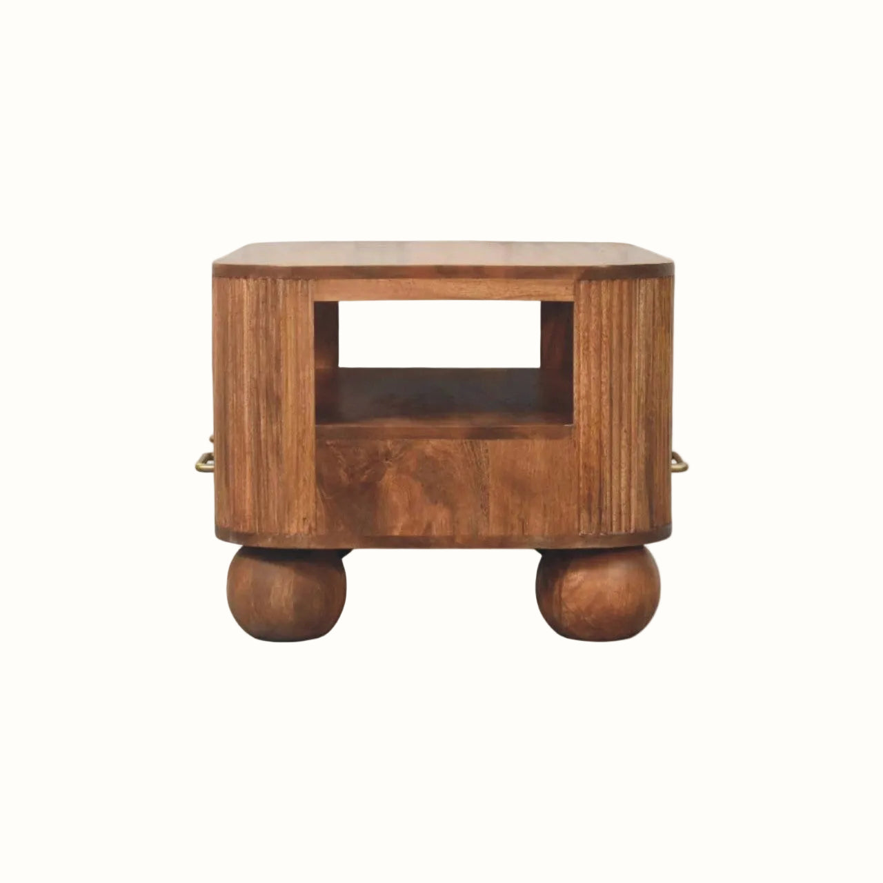Merrick Fluted Coffee Table - Golden Teak Coffee Tables Bokel Home