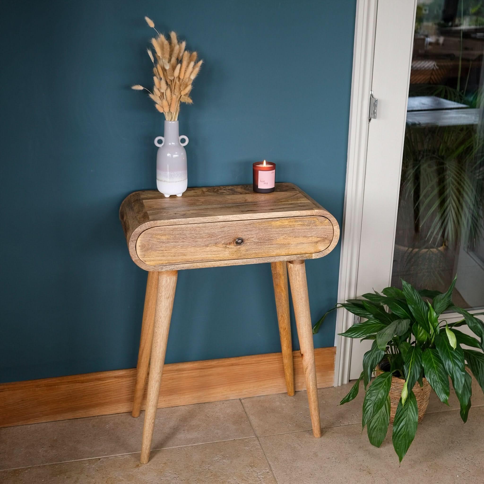 Merrill 1 Drawer Console Table - Natural Console Tables - Bokel Home