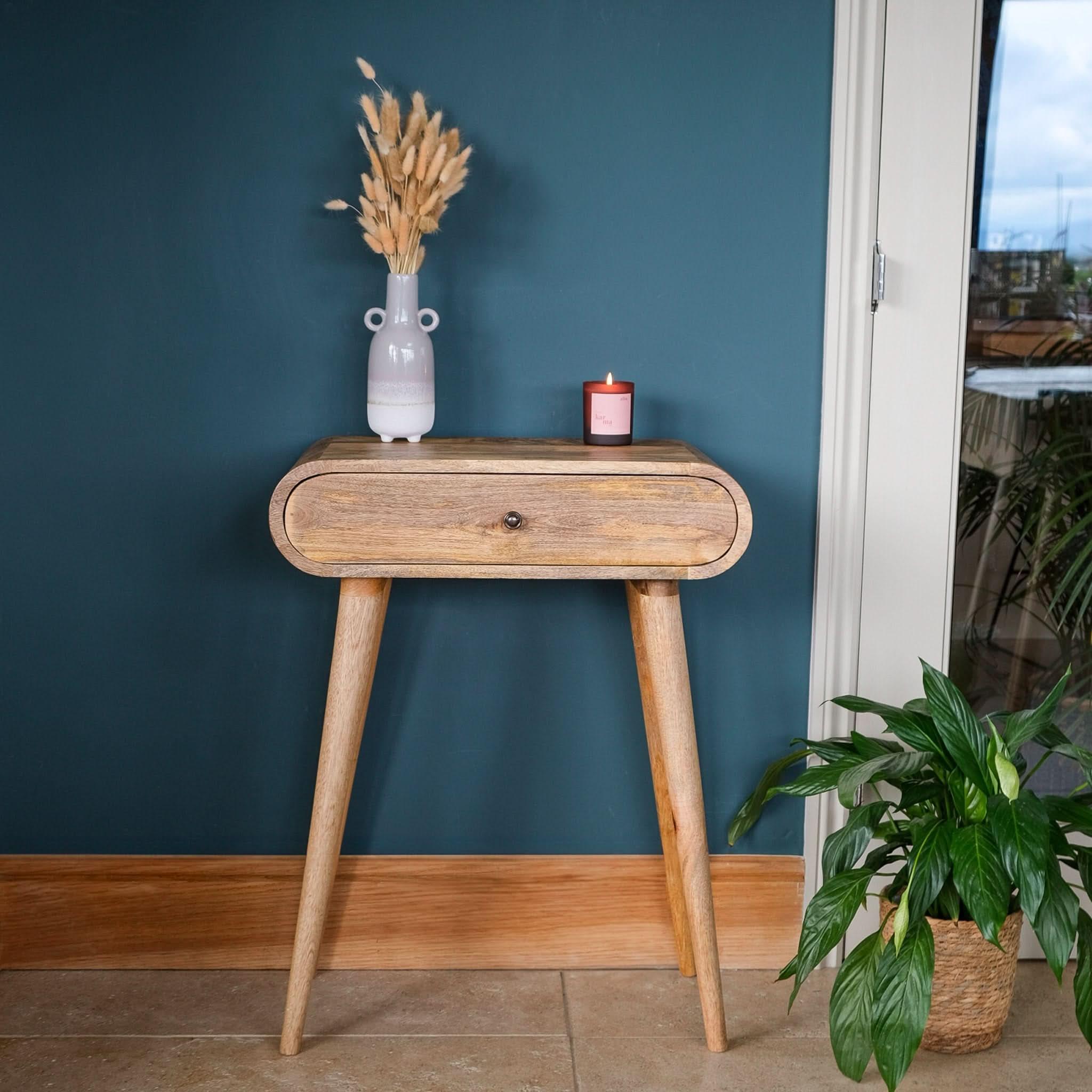 Merrill 1 Drawer Console Table - Natural Console Tables - Bokel Home