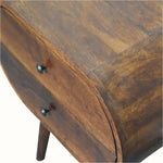 Merrill 2 Drawer Bedside Table, Large - Chestnut Bedside Tables - Bokel Home