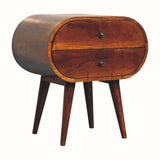 Merrill 2 Drawer Bedside Table, Large - Chestnut Bedside Tables - Bokel Home