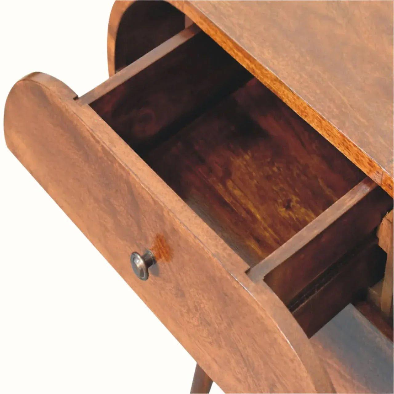Merrill 2 Drawer Bedside Table, Large - Chestnut Bedside Tables - Bokel Home