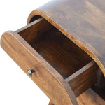 Merrill 2 Drawer Bedside Table, Medium - Chestnut Bedside Tables - Bokel Home