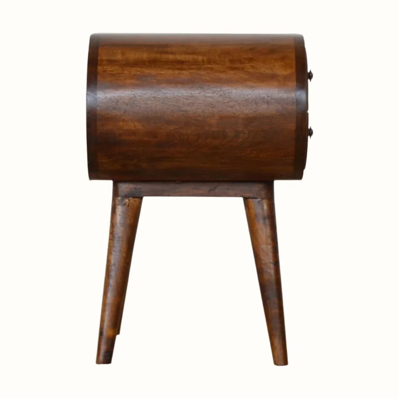 Merrill 2 Drawer Bedside Table, Medium - Chestnut Bedside Tables - Bokel Home