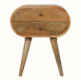 Merrill 2 Drawer Bedside Table, Medium - Natural Bedside Tables - Bokel Home