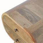 Merrill 2 Drawer Bedside Table, Medium - Natural Bedside Tables - Bokel Home