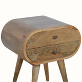 Merrill 2 Drawer Bedside Table, Medium - Natural Bedside Tables - Bokel Home