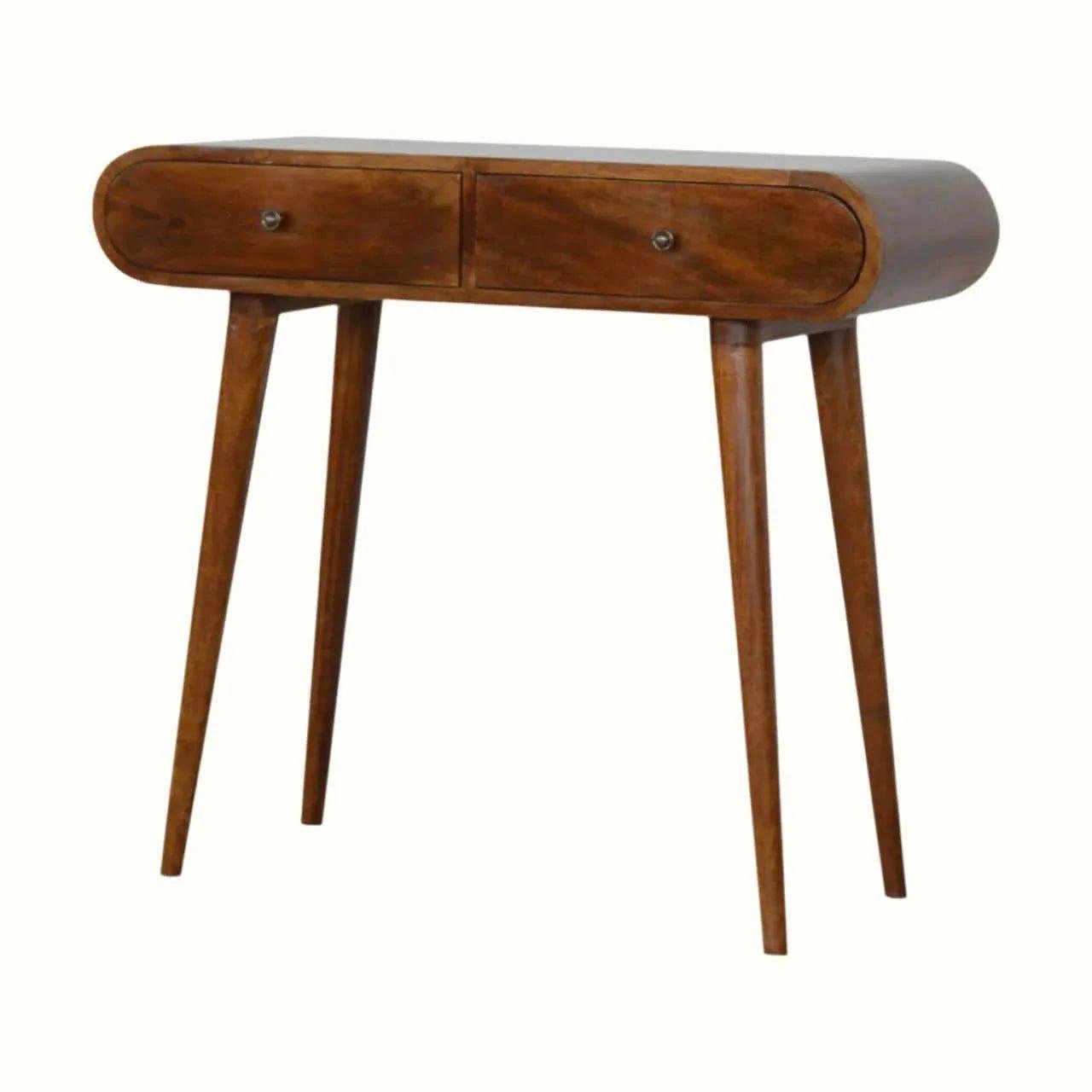 Merrill 2 Drawer Console Table - Chestnut Console Tables - Bokel Home