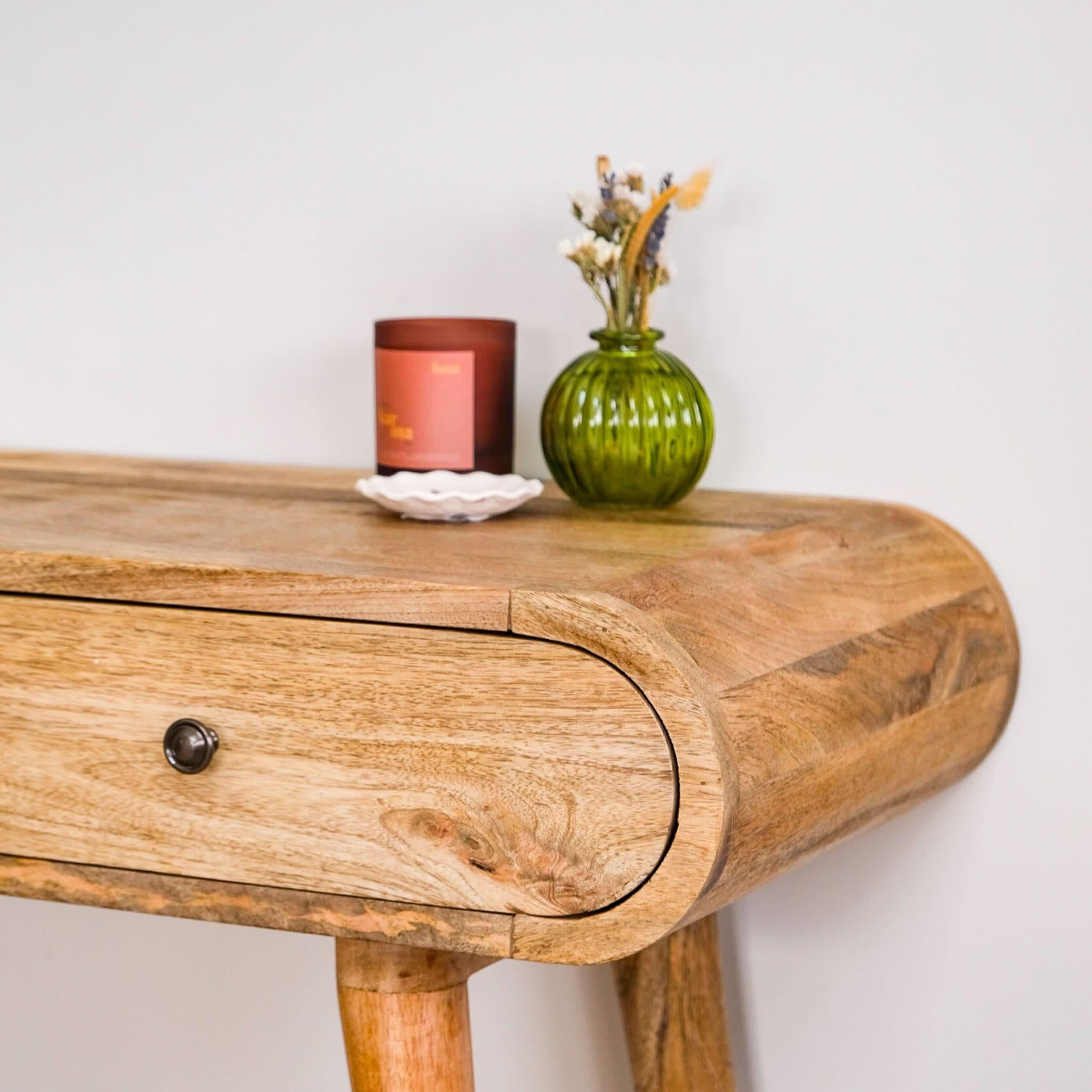 Merrill 2 Drawer Console Table - Natural Console Tables - Bokel Home