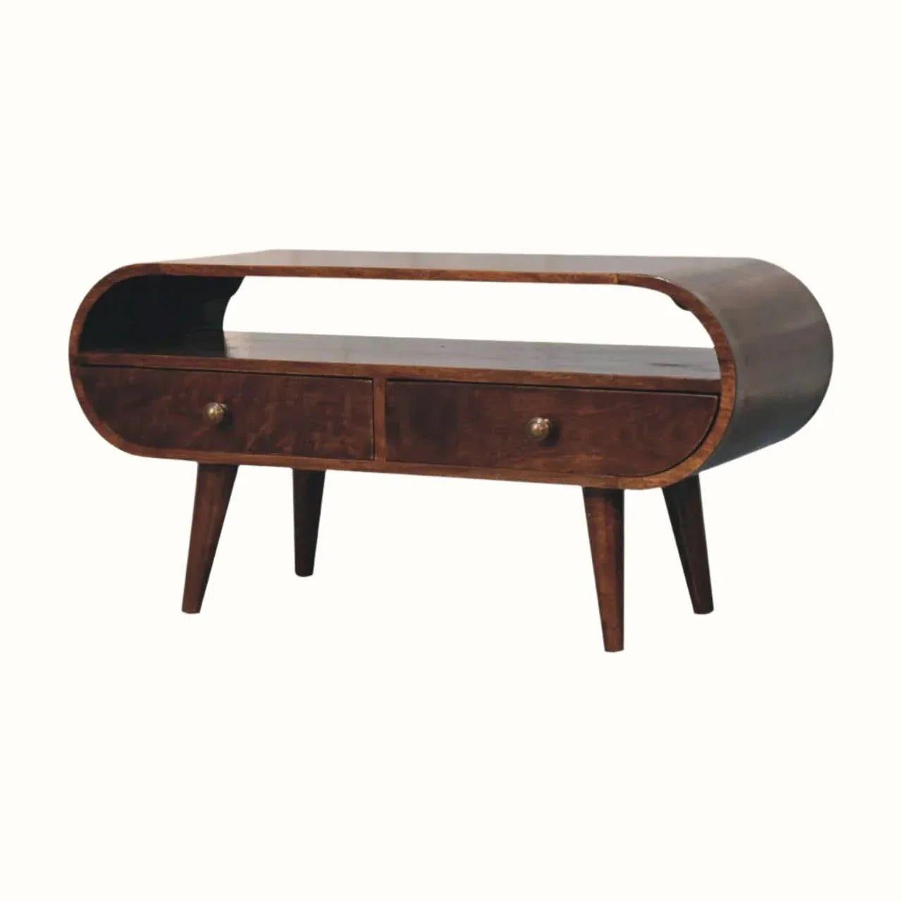 Merrill 2 Drawer TV Stand - California Walnut TV Stands - Bokel Home
