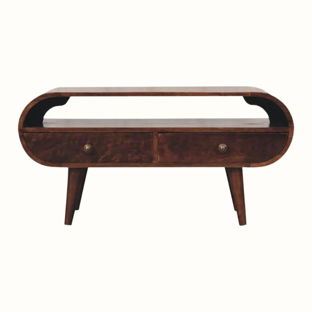Merrill 2 Drawer TV Stand - California Walnut TV Stands - Bokel Home