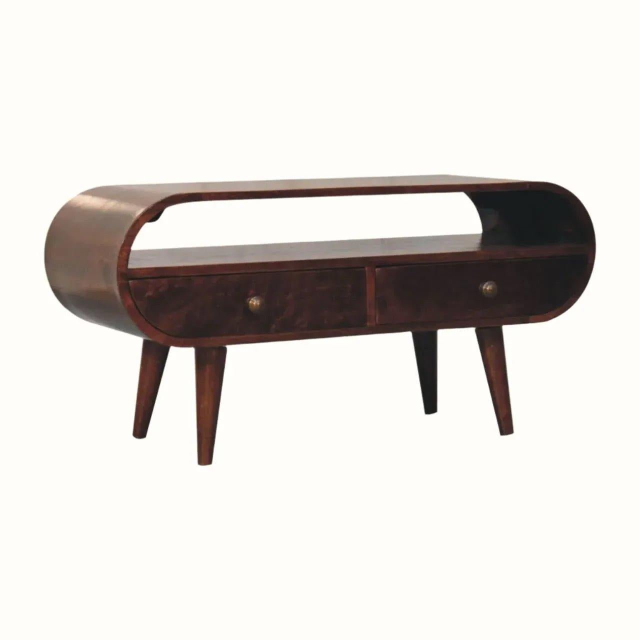 Merrill 2 Drawer TV Stand - California Walnut TV Stands - Bokel Home