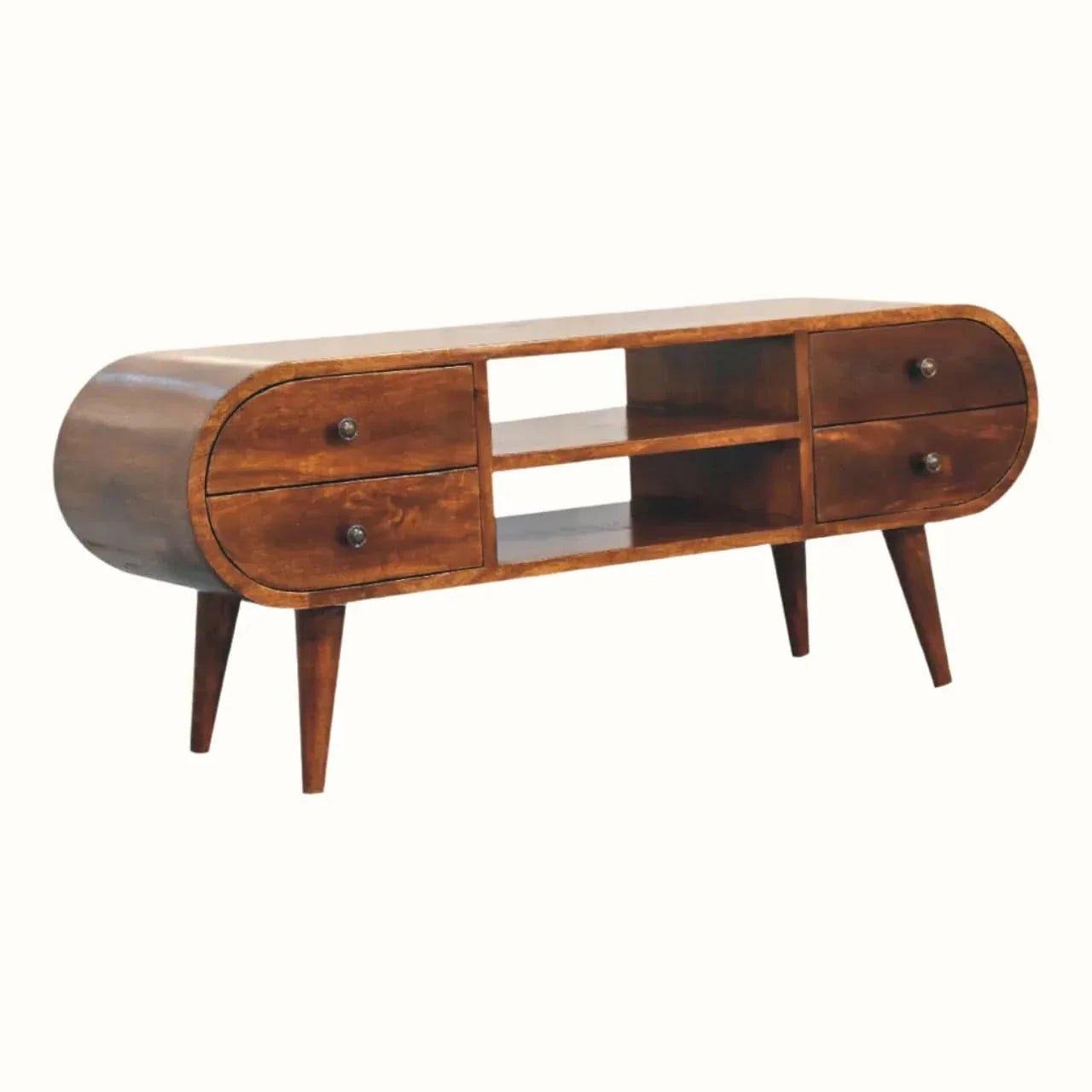 Merrill 4 Drawer Media Unit - Chestnut TV Stands - Bokel Home