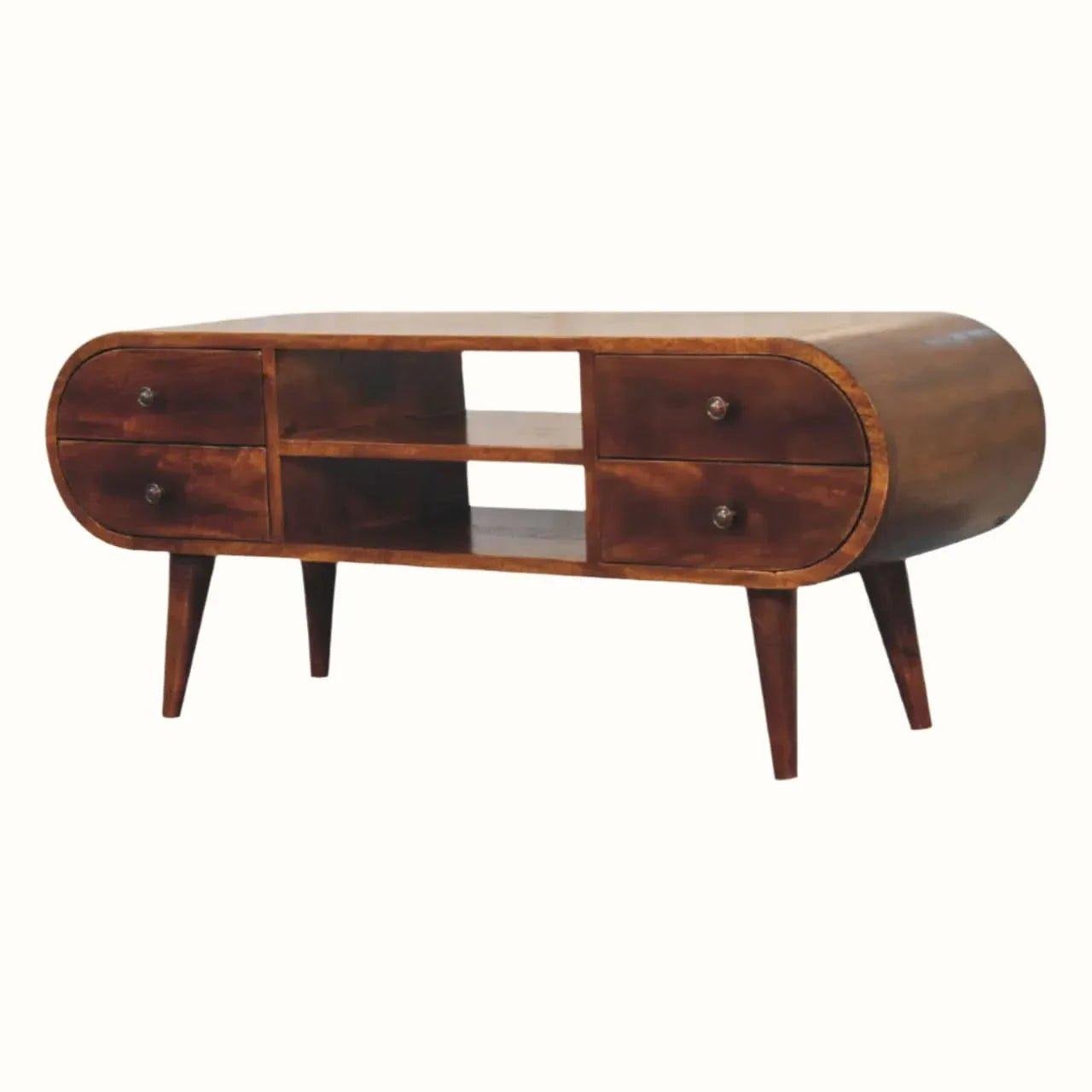 Merrill 4 Drawer Media Unit - Chestnut TV Stands - Bokel Home