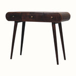 Merrill Dressing Table with Foldable Mirror, Medium - California Walnut Dressing Tables - Bokel Home