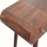 Merrill Dressing Table with Foldable Mirror, Medium - California Walnut Dressing Tables - Bokel Home