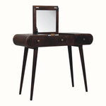 Merrill Dressing Table with Foldable Mirror, Medium - California Walnut Dressing Tables - Bokel Home