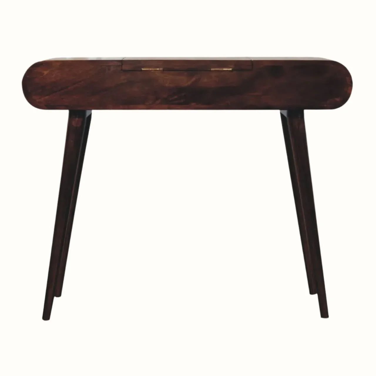 Merrill Dressing Table with Foldable Mirror, Medium - California Walnut Dressing Tables - Bokel Home