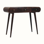 Merrill Dressing Table with Foldable Mirror, Medium - California Walnut Dressing Tables - Bokel Home