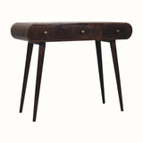 Merrill Dressing Table with Foldable Mirror, Medium - California Walnut Dressing Tables - Bokel Home