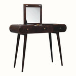 Merrill Dressing Table with Foldable Mirror, Medium - California Walnut Dressing Tables - Bokel Home