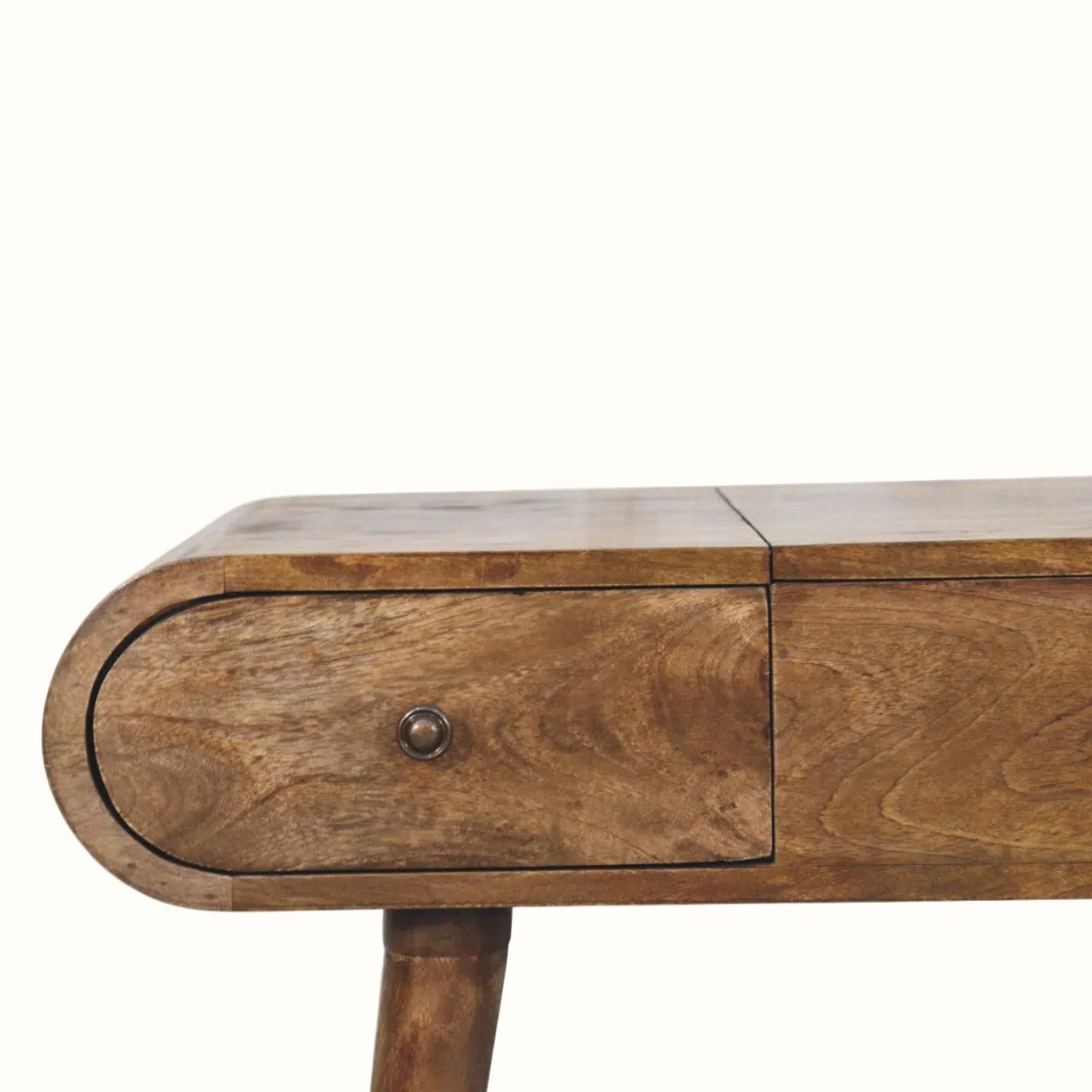 Merrill Dressing Table with Foldable Mirror, Medium - Classic Grey Dressing Tables - Bokel Home