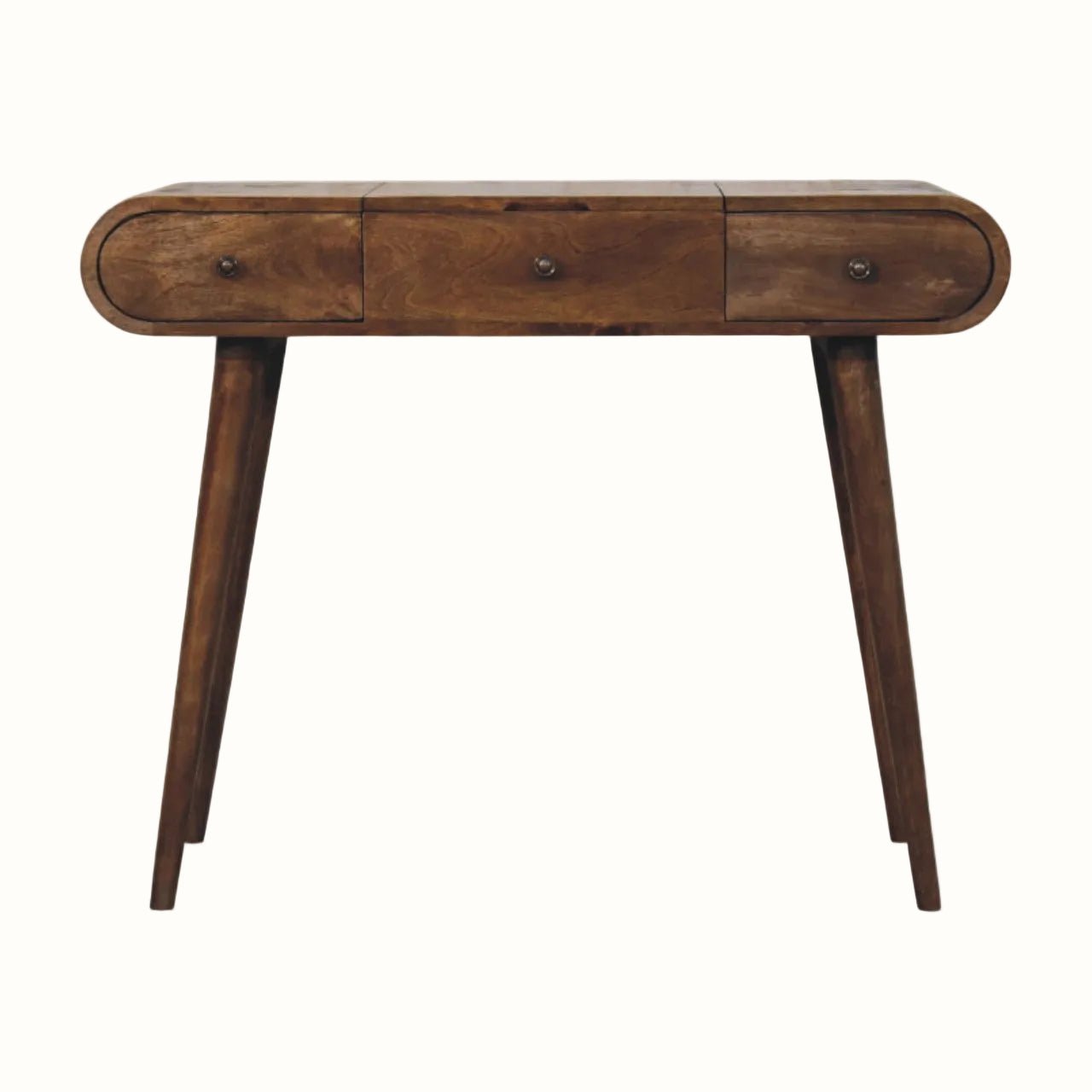 Merrill Dressing Table with Foldable Mirror, Medium - Classic Grey Dressing Tables - Bokel Home