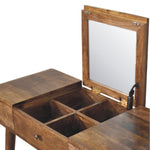 Merrill Dressing Table with Foldable Mirror, Medium - Classic Grey Dressing Tables - Bokel Home