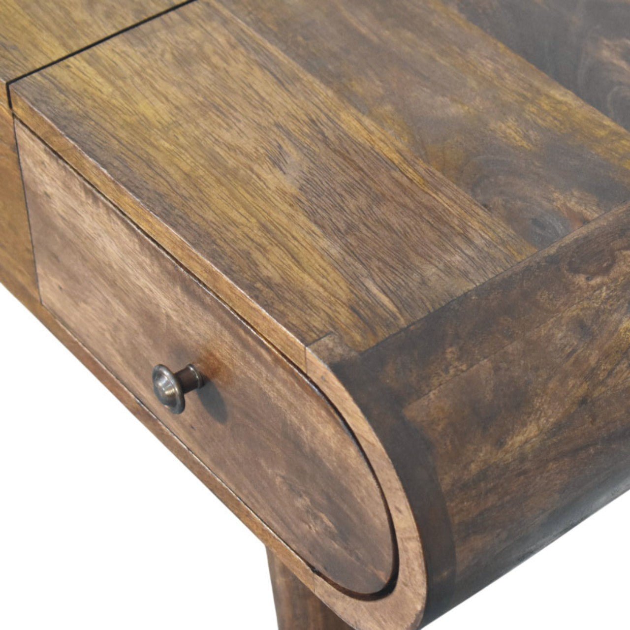 Merrill Dressing Table with Foldable Mirror, Medium - Classic Grey Dressing Tables - Bokel Home