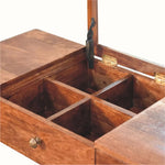 Merrill Dressing Table with Foldable Mirror, Medium - Honey Caramel Dressing Tables - Bokel Home