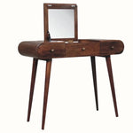 Merrill Dressing Table with Foldable Mirror, Medium - Honey Caramel Dressing Tables - Bokel Home