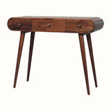 Merrill Dressing Table with Foldable Mirror, Medium - Honey Caramel Dressing Tables - Bokel Home