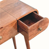 Merrill Dressing Table with Foldable Mirror, Medium - Honey Caramel Dressing Tables - Bokel Home