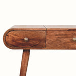 Merrill Dressing Table with Foldable Mirror, Medium - Honey Caramel Dressing Tables - Bokel Home
