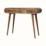 Merrill Dressing Table with Foldable Mirror, Medium - Natural Dressing Tables - Bokel Home