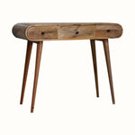 Merrill Dressing Table with Foldable Mirror, Medium - Natural Dressing Tables - Bokel Home
